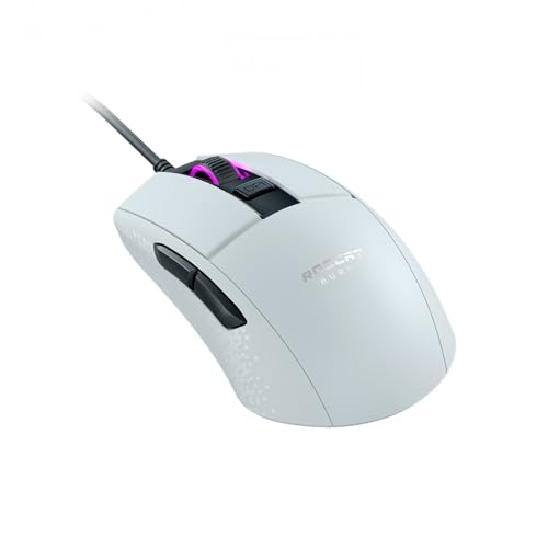 Roccat Burst - Extrem leichte Optical Core Gaming Maus (hohe Präzision, Optiksensor 8.500 Dpi, 68g leicht, Designt in Deutschland), weiß Bild 1