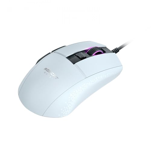 Roccat Burst - Extrem leichte Optical Core Gaming Maus (hohe Präzision, Optiksensor 8.500 Dpi, 68g leicht, Designt in Deutschland), weiß Bild 2