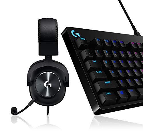 Logitech G PRO X Gaming-Headset (2. Generation) mit Blue VO!CE, DTS Headphone:X 7.1 + Logitech G PRO TKL mechanische Gaming-Tastatur, GX-Blue Clicky Switches, LIGHTSYNC RGB Bild 1