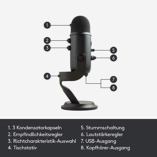 Logitech G PRO X LIGHTSPEED Gaming-Headset (2. Generation) mit Blue VO!CE + Blue Microphones Yeti USB-Mikrofon für Aufnahme und Streaming auf PC und Mac Bild 7