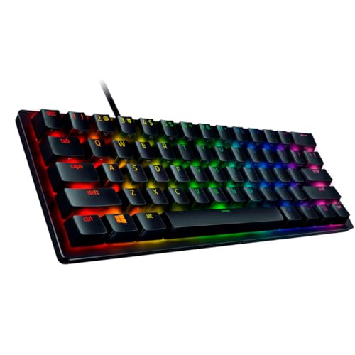 Razer Huntsman Mini 60% Gaming Tastatur: schnellste Tastaturschalter Aller Zeiten - Lineare optische Schalter - Chroma-RGB-Beleuchtung - PBT-Tastenkappen - Onboard-Speicher - Klassisches Schwarz Bild 1