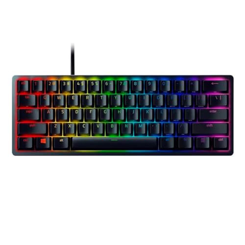 Razer Huntsman Mini 60% Gaming Tastatur: schnellste Tastaturschalter Aller Zeiten - Lineare optische Schalter - Chroma-RGB-Beleuchtung - PBT-Tastenkappen - Onboard-Speicher - Klassisches Schwarz Bild 2