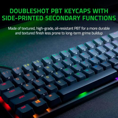 Razer Huntsman Mini 60% Gaming Tastatur: schnellste Tastaturschalter Aller Zeiten - Lineare optische Schalter - Chroma-RGB-Beleuchtung - PBT-Tastenkappen - Onboard-Speicher - Klassisches Schwarz Bild 6