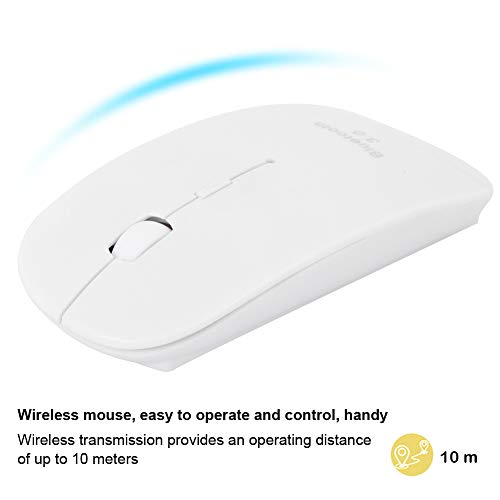 VBESTLIFE Maus, 1600DPI Maus 4D Drahtloser intelligenter, ultradünner Computer liefert Peripheriegeräte für Bluetooth 3.0 für 10 Meter für Zuhause, Arbeit oder Reisen(Weiß) Bild 3
