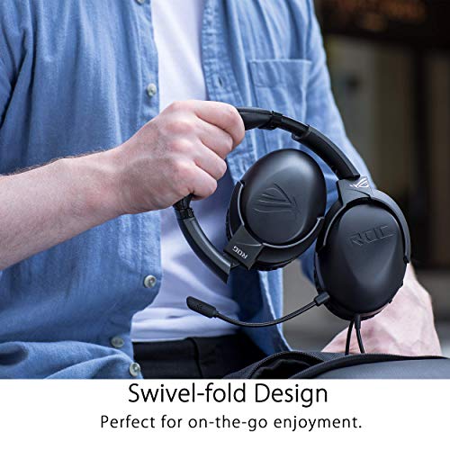 ASUS ROG Strix Go Gaming-Kopfhörer mit USB-C-Adapter | Ai-betriebenes Mikrofon mit Geräuschunterdrückung | Over-Ear-Kopfhörer für PC, Mac, Nintendo Switch und PS4 Bild 2