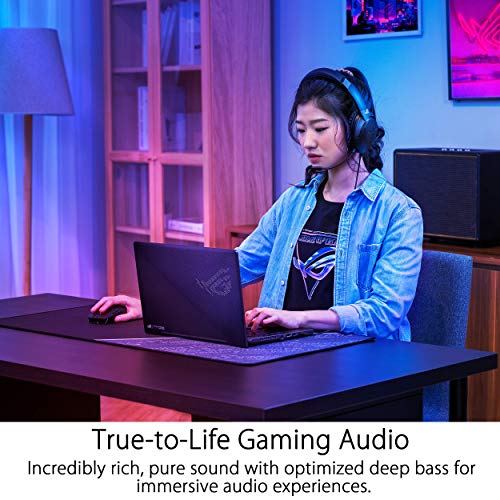 ASUS ROG Strix Go Gaming-Kopfhörer mit USB-C-Adapter | Ai-betriebenes Mikrofon mit Geräuschunterdrückung | Over-Ear-Kopfhörer für PC, Mac, Nintendo Switch und PS4 Bild 6