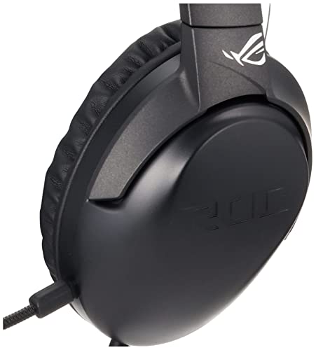 ASUS ROG Strix Go Core Gaming-Headset mit Kabel, 3,5 mm Anschluss, leichtes Design, Over-Ear-Kopfhörer für PC, Mac, Nintendo Switch und PS4, Schwarz, Standard Bild 7