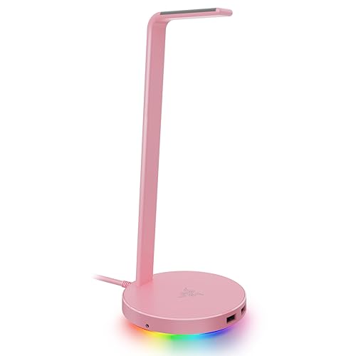 Razer Base Station V2 Chroma (Quartz) - Headset-Ständer mit USB-Hub und RGB-Beleuchtung (mit 7.1 Surround Sound, Integrierter Kopfhörer-Halter, Rutschfester Standfuß) Quartz Bild 1
