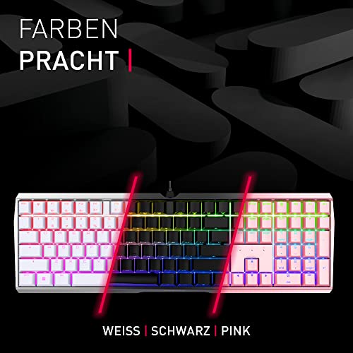 CHERRY MX Board 3.0 S, Mechanische Gaming-Tastatur mit Kabel, Deutsches Layout (QWERTZ), Aluminium-Gehäuse, RGB-Beleuchtung, MX Silent RED Switches, Schwarz Bild 6