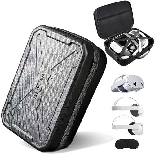 SARLAR Modische Reise-Schutzhülle für Oculus Quest 2 VR Gaming-Headset und Touch-Controller, Zubehör, Tragetasche, inklusive VR-Ständer, Objektivschutzabdeckung Bild 1