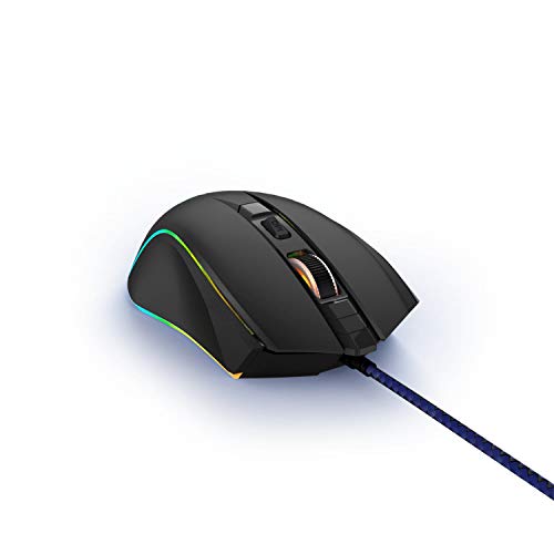 uRage Gaming-Maus “Reaper 210”, schwarz, Anti-Rutsch-Beschichtung, Omron Click Switches, 4.800-dpi-Avago-Sensor, Plug & Play, 2m Kabellänge, inkl. Gaming-Software Bild 1