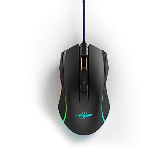 uRage Gaming-Maus “Reaper 210”, schwarz, Anti-Rutsch-Beschichtung, Omron Click Switches, 4.800-dpi-Avago-Sensor, Plug & Play, 2m Kabellänge, inkl. Gaming-Software Bild 3