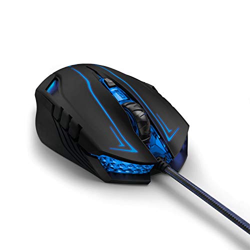 uRage Gaming-Maus “Reaper 180”, schwarz, Anti-Rutsch-Beschichtung, Omron Click Switches, 3.200-dpi-Avago-Sensor, Plug & Play, kabelgebunden Bild 1