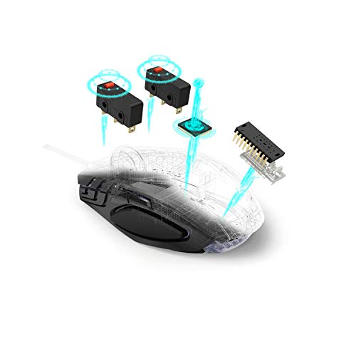 uRage Gaming-Maus “Reaper 180”, schwarz, Anti-Rutsch-Beschichtung, Omron Click Switches, 3.200-dpi-Avago-Sensor, Plug & Play, kabelgebunden Bild 4