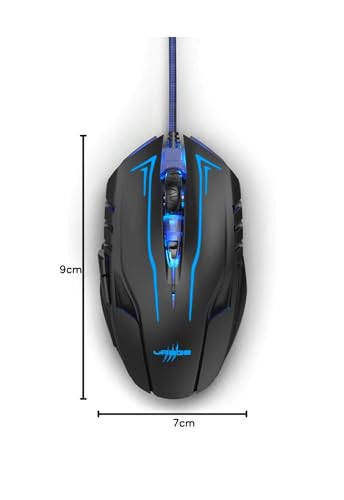 uRage Gaming-Maus “Reaper 180”, schwarz, Anti-Rutsch-Beschichtung, Omron Click Switches, 3.200-dpi-Avago-Sensor, Plug & Play, kabelgebunden Bild 5