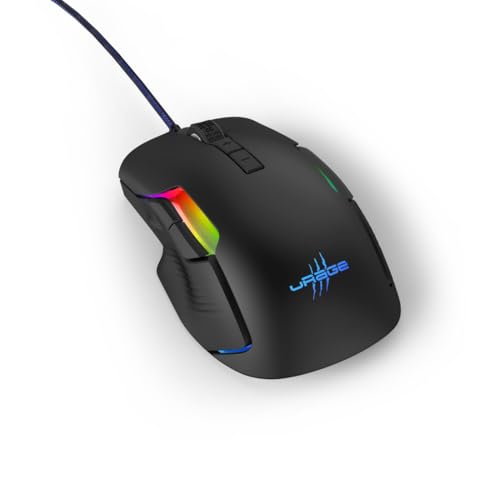 uRage Gaming-Maus “Reaper 600”, schwarz, Anti-Rutsch-Beschichtung, Omron Click Switches, 32.000-dpi-Avago-Sensor, Plug & Play, 2m Kabellänge, inkl. Gaming-Software Bild 3