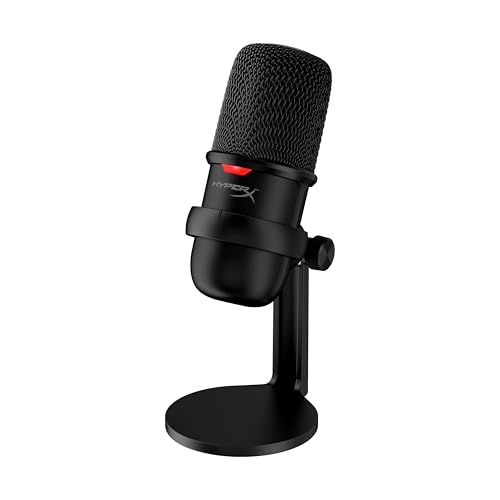 HyperX SoloCast – USB-Kondensator-Gaming-Mikrofon, für PC, PS4 und Mac, Tap-to-Mute Sensor, Kardioid Richtcharakteristik, Gaming, Streaming, Podcasts, Twitch, YouTube, Discord, Schwarz Bild 3