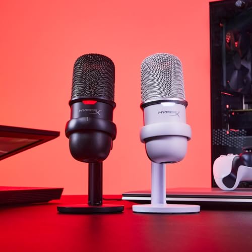 HyperX SoloCast – USB-Kondensator-Gaming-Mikrofon, für PC, PS4 und Mac, Tap-to-Mute Sensor, Kardioid Richtcharakteristik, Gaming, Streaming, Podcasts, Twitch, YouTube, Discord, Schwarz Bild 4