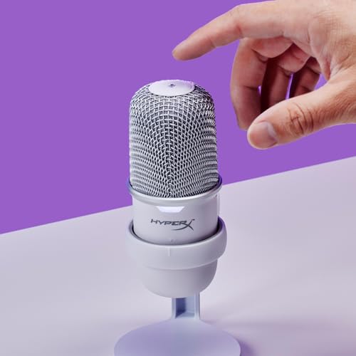 HyperX SoloCast – USB-Kondensator-Gaming-Mikrofon, für PC, PS4 und Mac, Tap-to-Mute Sensor, Kardioid Richtcharakteristik, Gaming, Streaming, Podcasts, Twitch, YouTube, Discord, Schwarz Bild 5
