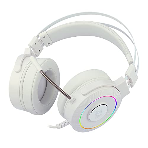 Redragon Lamia 2 H320W RGB Gaming-Helme, Weiß, Kopfhörer mit Mikrofon, inkl. Ständer, leistungsstarke Helme, USB - 7.1 Virtual - Headset für Games, kompatibel Bild 4