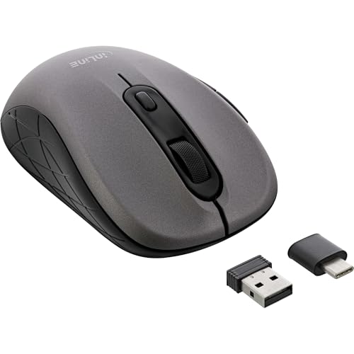 InLine® Maus 3-in-1, Bluetooth + 2X 2.4GHz Funk, 5 Tasten, optisch, grau/schwarz Bild 1