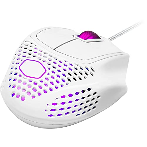 Cooler Master MM720 RGB-LED Claw Grip Gaming Maus mit Kabel - Ultra-leichte 49g Wabenschale, 16000 DPI Optischer Sensor, 70 Millionen klick Micro Switches, PTFE Gleit-Füße - Glänzend, Weiß Bild 3