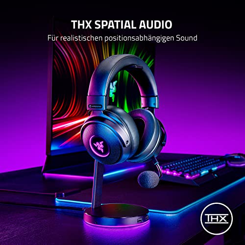 Razer Kraken V3 Pro - Kabelloses Gaming-Headset mit Taptic Technology (Kopfhörer mit sensorischem Touch-Feedback, Triforce 50 mm Treiber, THX Spatial Audio) Schwarz Bild 4