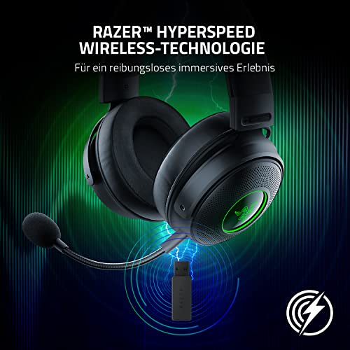 Razer Kraken V3 Pro - Kabelloses Gaming-Headset mit Taptic Technology (Kopfhörer mit sensorischem Touch-Feedback, Triforce 50 mm Treiber, THX Spatial Audio) Schwarz Bild 5