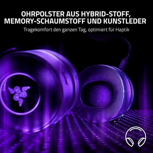 Razer Kraken V3 Pro - Kabelloses Gaming-Headset mit Taptic Technology (Kopfhörer mit sensorischem Touch-Feedback, Triforce 50 mm Treiber, THX Spatial Audio) Schwarz Bild 6