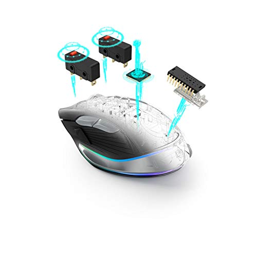 uRage Gaming-Maus “Reaper 700 Unleashed”, schwarz, Anti-Rutsch-Beschichtung, Omron Click Switches, 10.000-dpi-Avago-Sensor, kabellose Funkmaus, inkl. Gaming-Software Bild 5