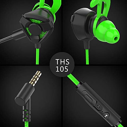 Gaming Headset, PC Gaming Headset In-Ear Gaming Kopfhörer mit Dual Mic für PS4 PC Xbox One Laptop Mac Grün #1 Bild 2