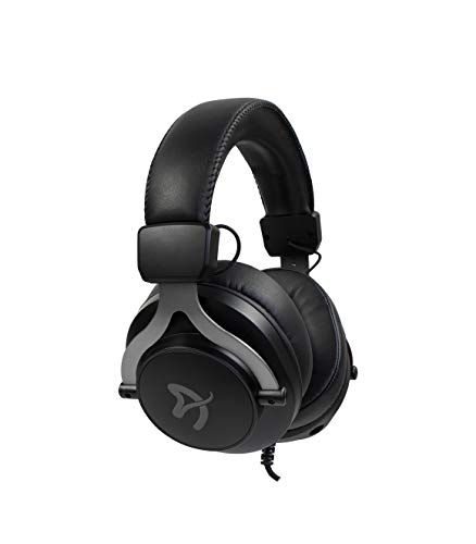 Arozzi Aria Gaming Headset with Detachable Microphone 50mm Drivers Microphone Mute Button Volume Control Aluminum Frame and 7.25 ft Braided Cable - Black Bild 3