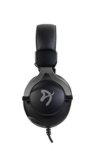 Arozzi Aria Gaming Headset with Detachable Microphone 50mm Drivers Microphone Mute Button Volume Control Aluminum Frame and 7.25 ft Braided Cable - Black Bild 5