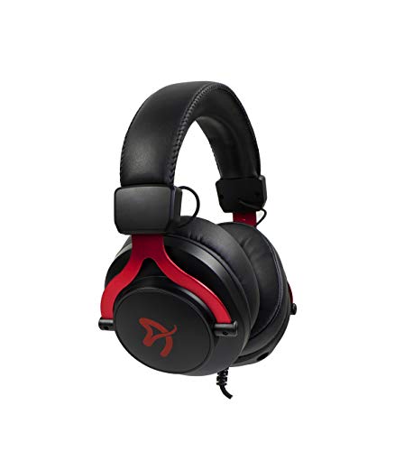 Arozzi Aria Gaming Headset with Detachable Microphone 50mm Drivers Microphone Mute Button Volume Control Aluminum Frame and 7.25 ft Braided Cable - Red Bild 3