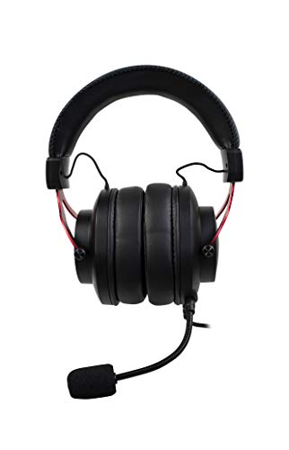 Arozzi Aria Gaming Headset with Detachable Microphone 50mm Drivers Microphone Mute Button Volume Control Aluminum Frame and 7.25 ft Braided Cable - Red Bild 7