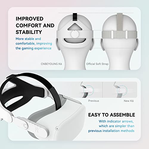 Verstellbarer Kopfgurt für Oculus Quest 2 VR-Headset, verbesserte Unterstützung und Komfort beim VR-Gaming Bild 7