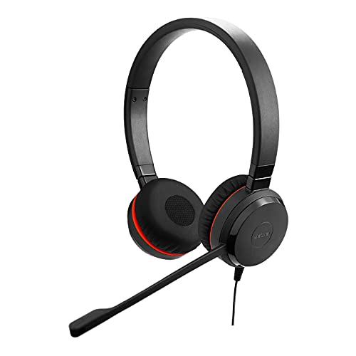 Jabra Evolve 20 SE Stereo Headset, USB-C Kabel mit Anrufsteuerung, Microsoft Teams zertifiziert, Schwarz Bild 1