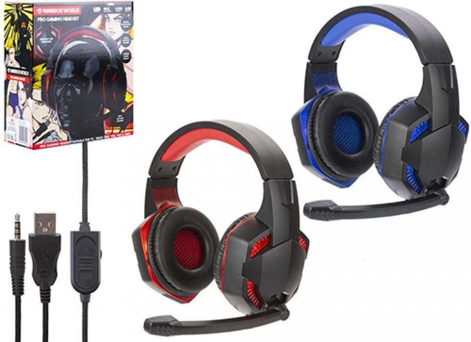 PMS 921119 Gaming-Headset mit Mikrofon | Beleuchtung | 1 Stück Zubehör schwarz Bild 1