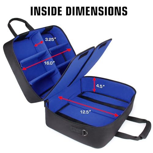 USA Gear PS5-Hülle - Konsolenhülle Kompatibel mit PlayStation 5 und PS5 Digital Edition mit anpassbarem Interieur für PlayStation Controller, PS5-Spiele, Gaming-Headset und Zubehör (Blau) Bild 3