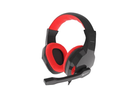 Genesis Argon 110 Stereo-Kopfhörer mit Mikrofon, 2.0 Gaming Headset, Kabelgebunden, 40 mm Treiber, 3,5 mm Klinkenanschluss, Leicht und Bequem, Für PC, Laptop, Multimedia und Online-Kommunikation Bild 1