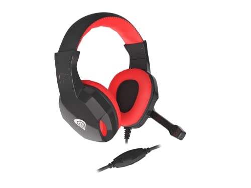 Genesis Argon 110 Stereo-Kopfhörer mit Mikrofon, 2.0 Gaming Headset, Kabelgebunden, 40 mm Treiber, 3,5 mm Klinkenanschluss, Leicht und Bequem, Für PC, Laptop, Multimedia und Online-Kommunikation Bild 3