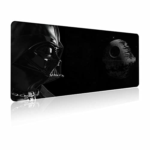 Mauspad XXL Star Wars Darth Vader, Mousepad mit genähten Kanten und Rutschfester Gummiunterseite, High-Speed-Oberfläche, Computer-Tastatur und Mäuse, Kombi-Pad Matte 39.7 x 80.1 cm Bild 1