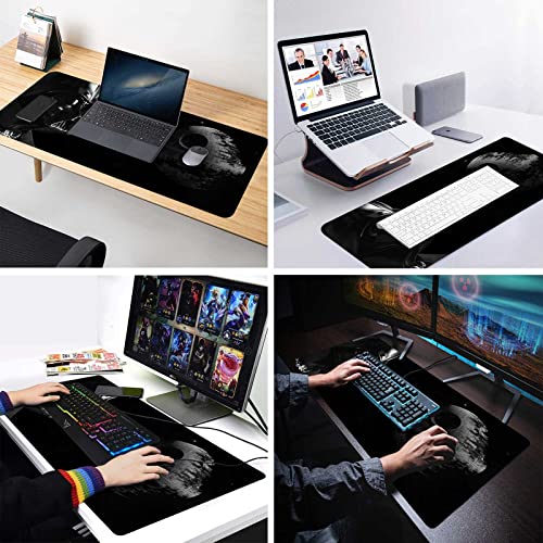 Mauspad XXL Star Wars Darth Vader, Mousepad mit genähten Kanten und Rutschfester Gummiunterseite, High-Speed-Oberfläche, Computer-Tastatur und Mäuse, Kombi-Pad Matte 39.7 x 80.1 cm Bild 6
