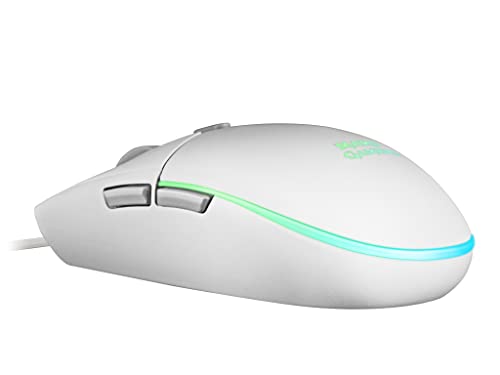 Mars Gaming Gaming MMGW, Weiße Gaming-Maus, RGB-Flow, Anti-Rutsch, Mac/Windows/Linux Bild 2