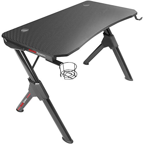 Mars Gaming MGDW, Ergonomischer Gaming-Tisch, Headset+Flaschenständer, 110x60cm, Weiß Bild 1