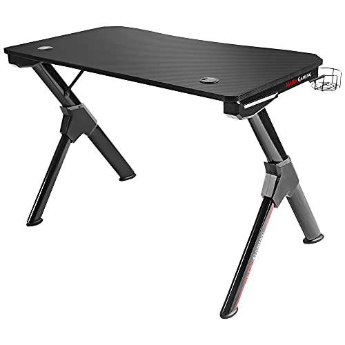 Mars Gaming MGDW, Ergonomischer Gaming-Tisch, Headset+Flaschenständer, 110x60cm, Weiß Bild 4