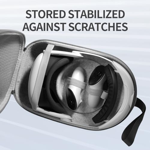 SARLAR Hartschalen-Tragetasche für Oculus Quest 2 / Elite Strap Edition/Quest, Leichter und tragbarer Schutz, individuelle Reiseetui, Aufbewahrung, VR-Gaming-Headset und Touch-Controller-Zubehör Bild 5