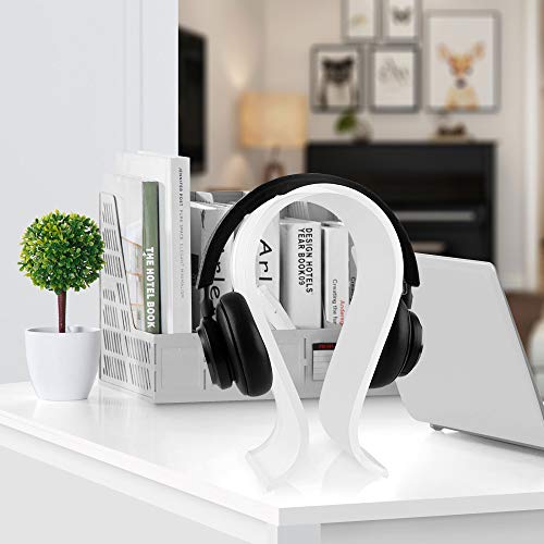 Geekria Acryl Omega Kopfhörerständer, Gaming Headset Halter, Schreibtisch Display Aufhänger, kompatibel mit Sony WH-1000XM6, WH-1000XM5, AKG, Sennheiser, Jabra, Studio, B & O Over-Ear. Bild 6