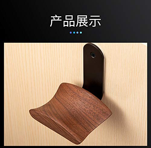 Headset Halterung mit 6cm Breiter Kopfstütze aus Nussbaum,Kopfhörer Ständer mit 3M Klebeband und Schraube Headphone Holder für Over Ear und Gaming, Geeignet für Tisch,Vitrine Bild 7
