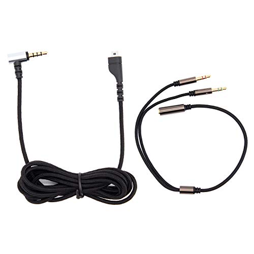 2M Ersatzkabel Verlängerungskabel für SteelSeries Arctis 3 5 7 Arctis Pro Wireless-Gaming-Headset mit 30-cm-Y-Adapter Bild 1